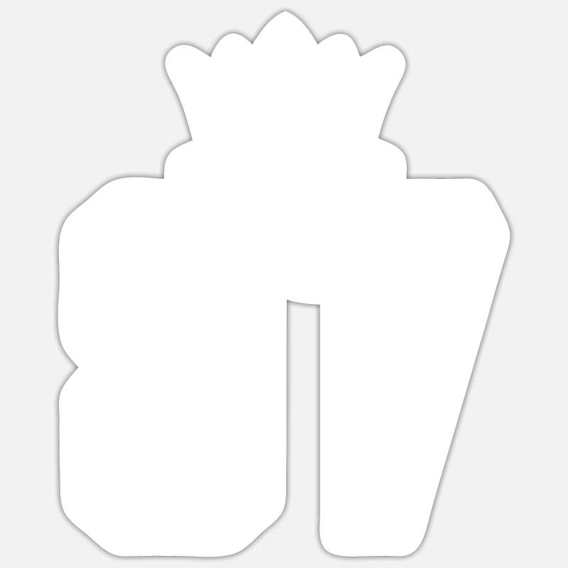 87 Couronne numérique - Sticker taille S (10 x 10 cm) - blanc mat