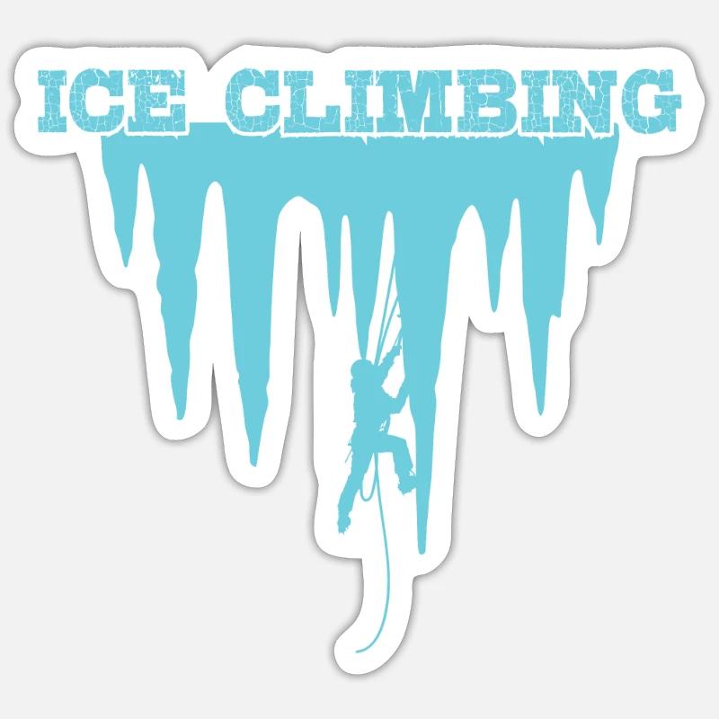 Ice Climbing Extremsport Eisklettern Sticker Größe S (10 x 10 cm)