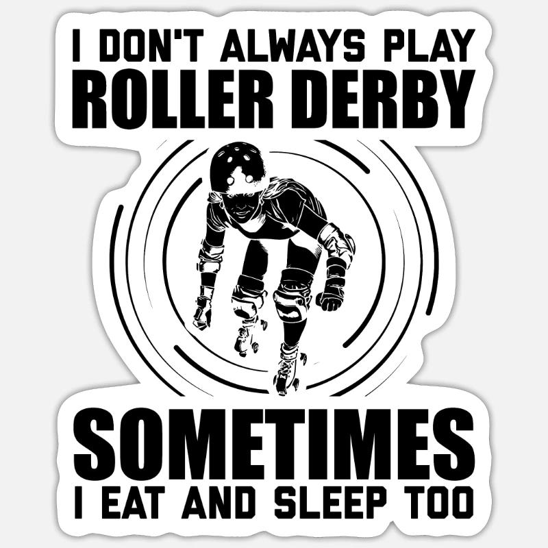Roller Derby Sayings - Sticker size S (10 x 10 cm) - white matte