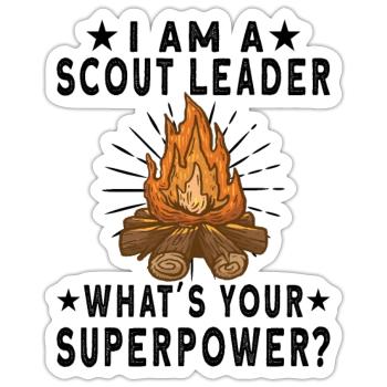 Scout Camping Outdoor Campfire Hiking Backpacking - Sticker size S (10 x 10 cm) - white matte - Front