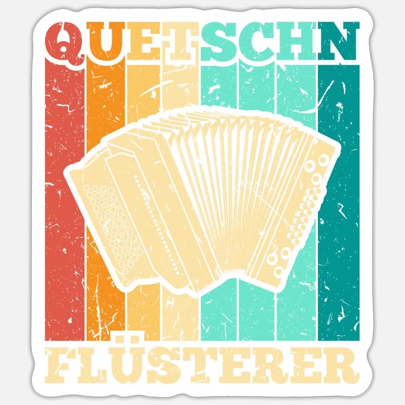 Quetschn Flüsterer, Retro Steirische Harmonika Sticker