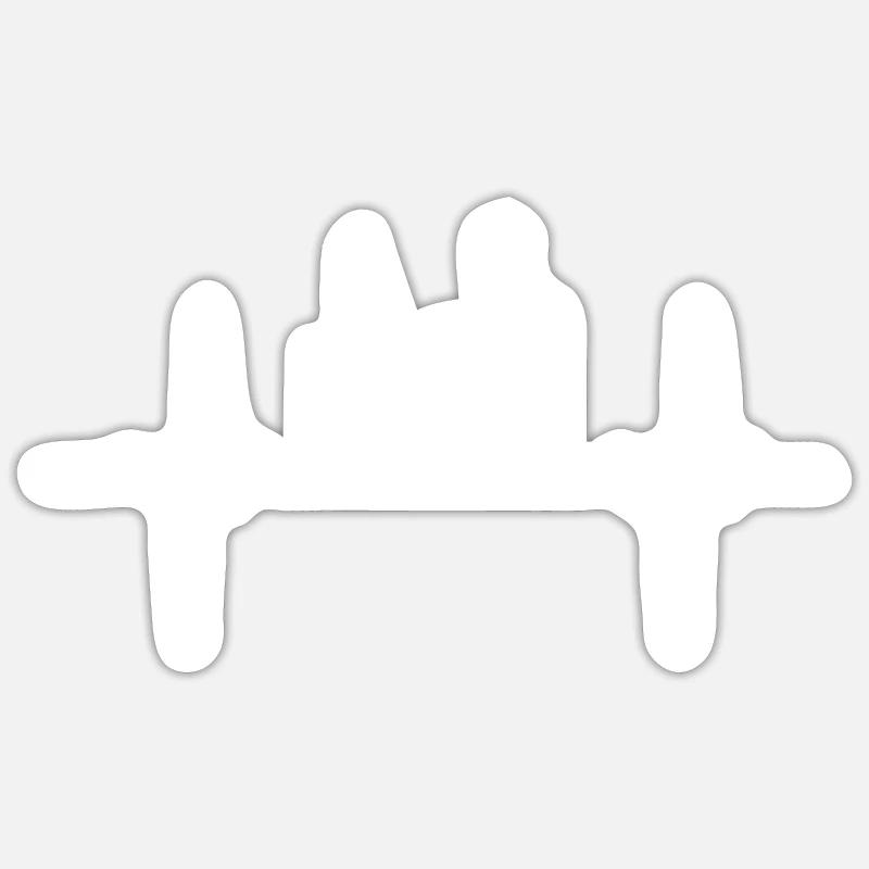 Herzschlag Computer Programmierer Büro Zocker Puls Sticker Größe S (10 x 10 cm)