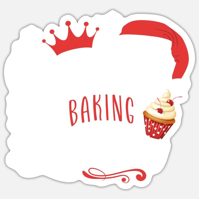 Bake Baking Christmas Cupcake Sticker size S (10 x 10 cm)