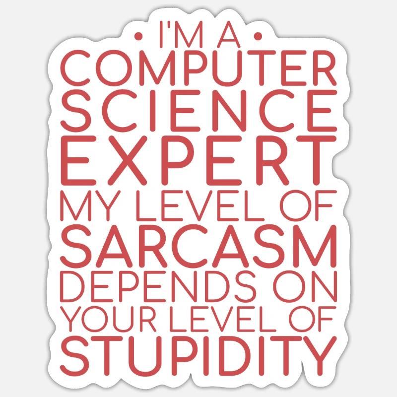 "Computer Science Expert Sarcasm | Informatik" Sticker Größe S (10 x 10 cm)