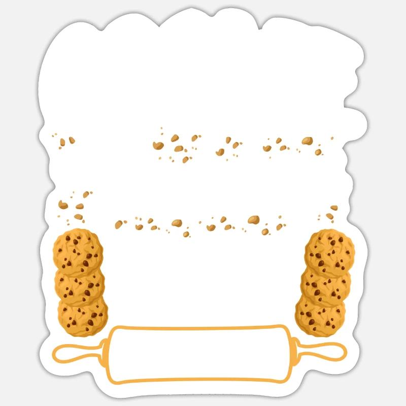 Bake Baking Cookie Team Tester Sticker Größe S (10 x 10 cm)