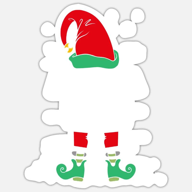 Mama Elf - Sticker Größe S (10 x 10 cm) - Mattweiß