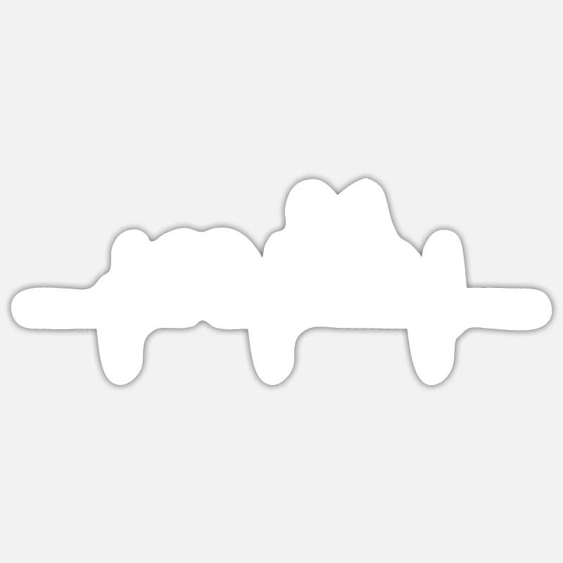 Papillons Papillon Nuit Papillon Papillon - Sticker taille S (10 x 10 cm) - blanc mat