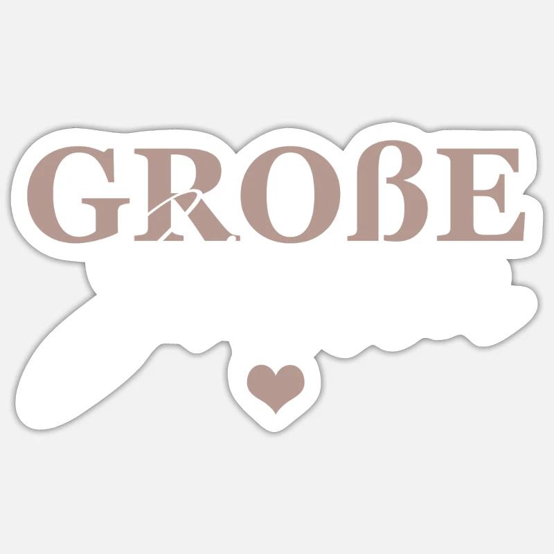 Große Schwester - Sticker Größe S (10 x 10 cm) - Mattweiß
