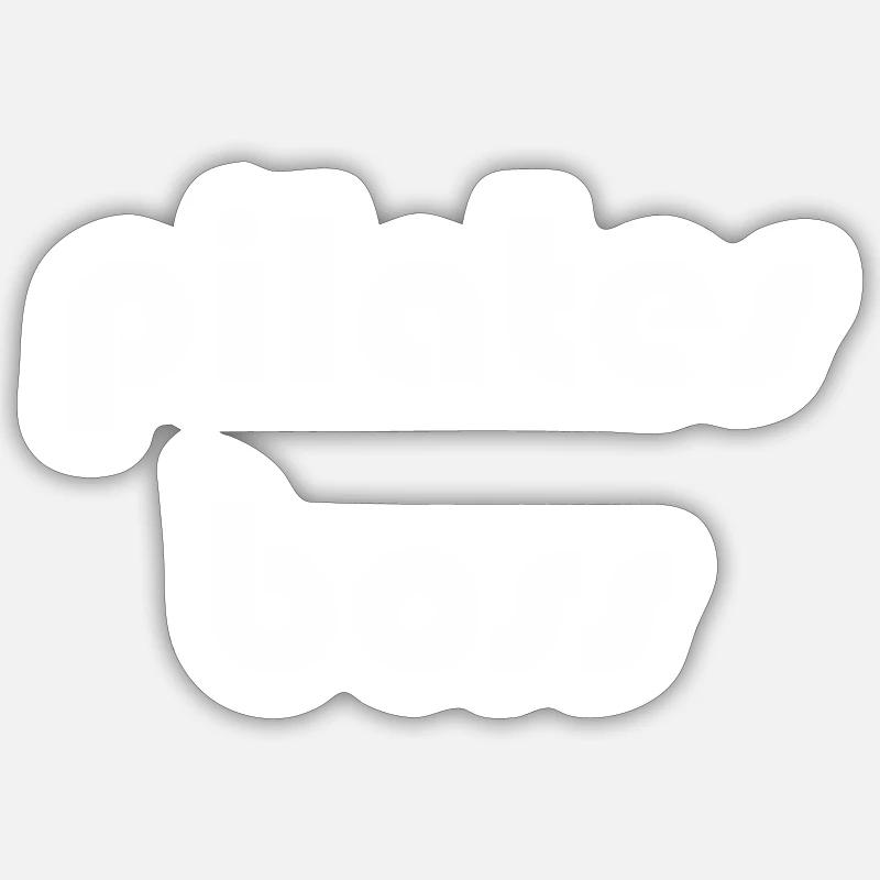 Pilates - Pilates boss - Sticker size S (10 x 10 cm) - white matte