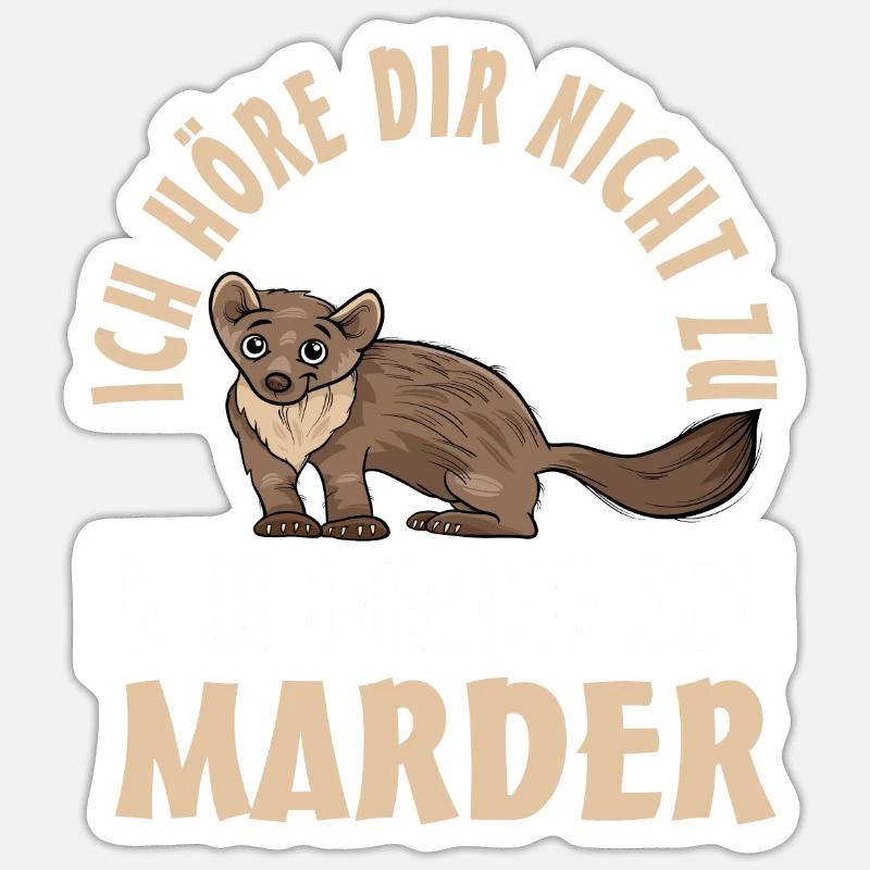 Marder Sticker Größe S (10 x 10 cm)