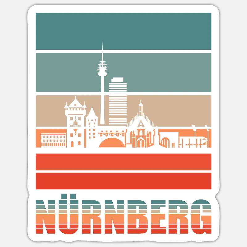 Nürnberg Sticker Größe S (10 x 10 cm)
