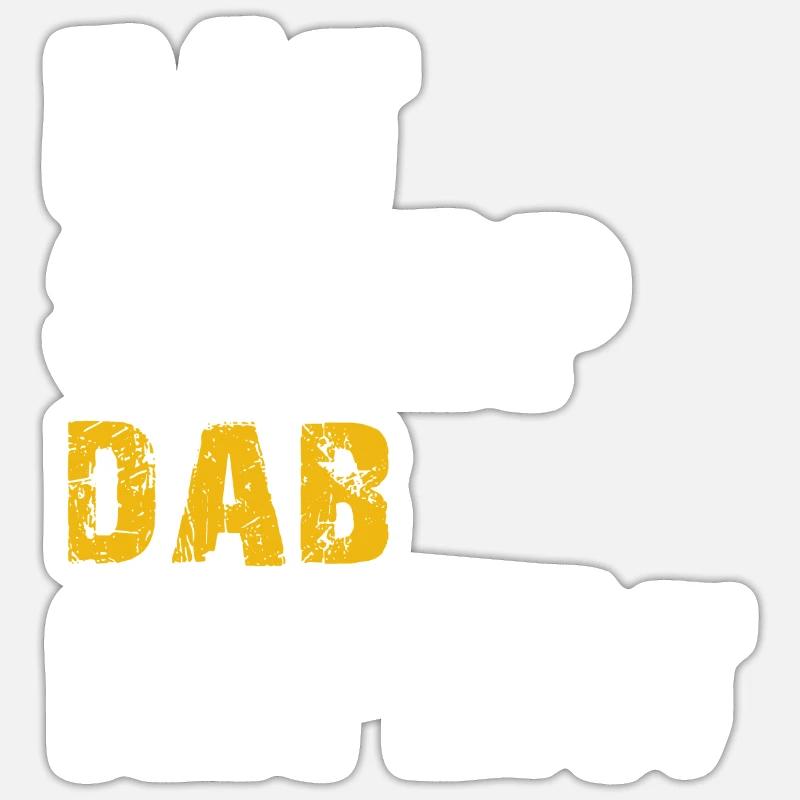 eat sleep dab repeat - Sticker size S (10 x 10 cm) - white matte