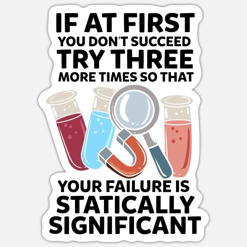 Scientifique scientifique - Sticker taille S (10 x 10 cm) - blanc mat