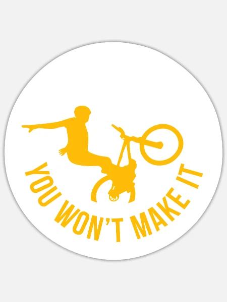 Folgen Sie Mir Nicht Sie Werden Es Nicht Lustig - Sticker Größe S (10 x 10 cm) - Mattweiß