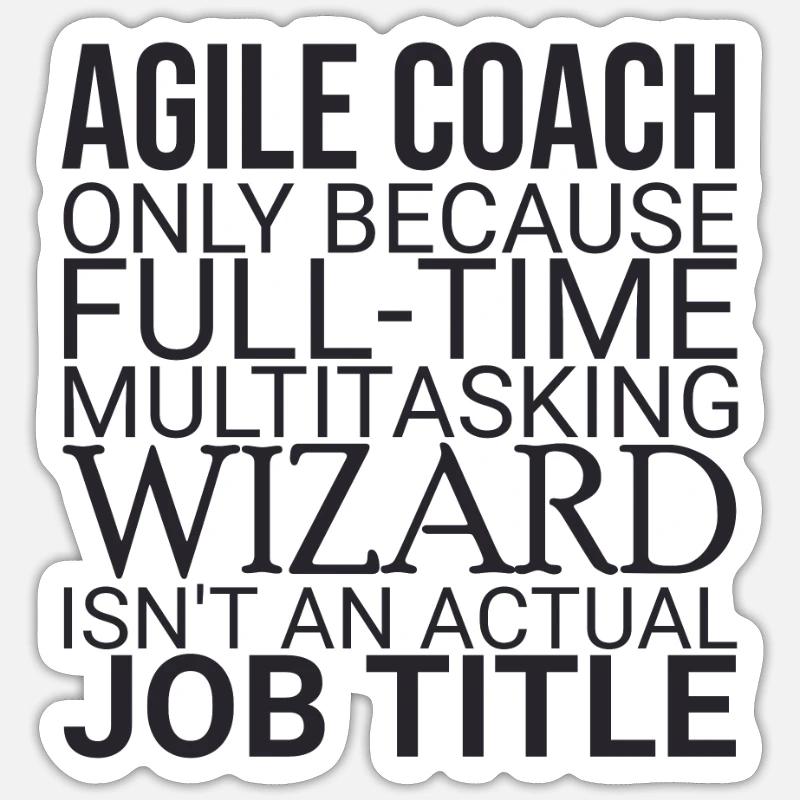 "Agile Coach Wizard | Agile" - Sticker size S (10 x 10 cm) - white matte