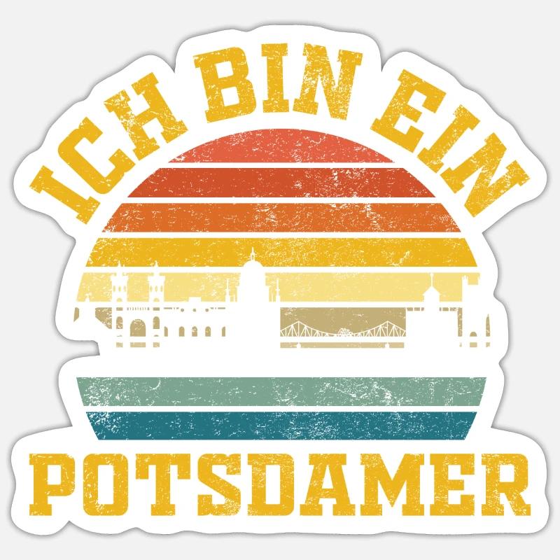 Potsdam | Ich bin ein Potsdamer - Sticker Größe S (10 x 10 cm) - Mattweiß