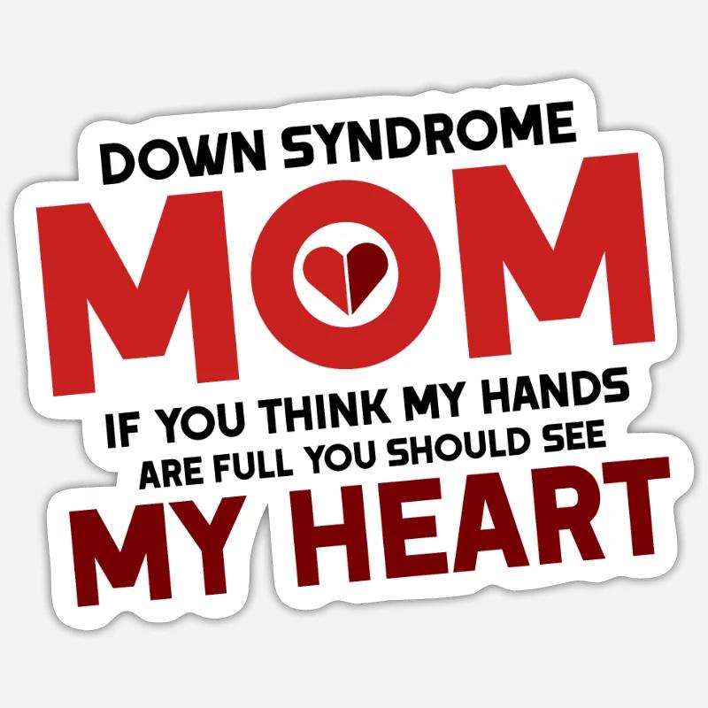 Down Syndrom Down Syndrom Bewusstsein Geschenkidee Sticker Größe S (10 x 10 cm)