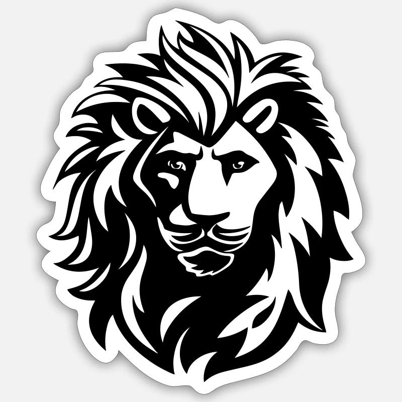 lion - Sticker size S (10 x 10 cm) - white matte