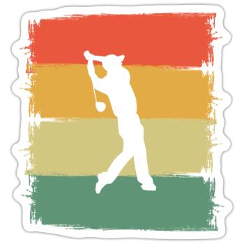 Golf Golfer - Sticker Größe S (10 x 10 cm) - Mattweiß - Vorne