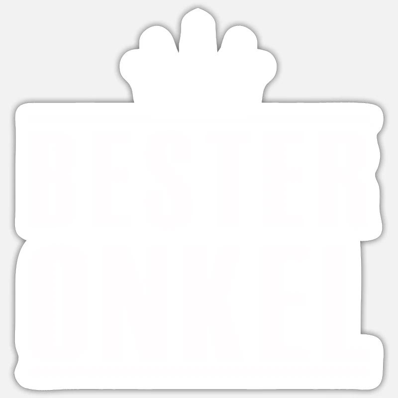 Bester Onkel - Sticker Größe S (10 x 10 cm) - Mattweiß