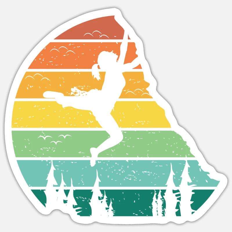Bouldering Athlete - Sticker size S (10 x 10 cm) - white matte