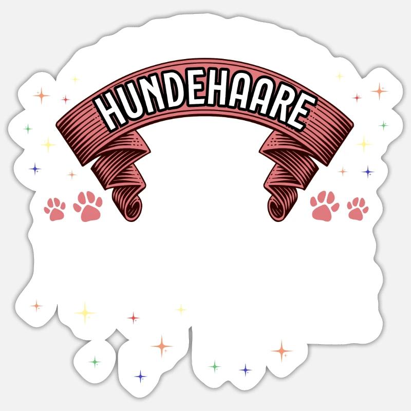 Das ist Eurasier Glitzer Hund - Sticker Größe S (10 x 10 cm) - Mattweiß