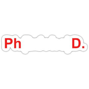 Phinished Doctor 2022 Thèse de doctorat - Sticker taille S (10 x 10 cm) - blanc mat - Devant