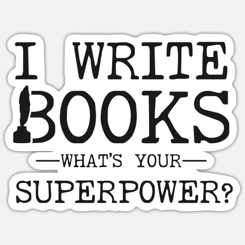 Writing Novel Writer & Published - Sticker Größe S (10 x 10 cm) - Mattweiß