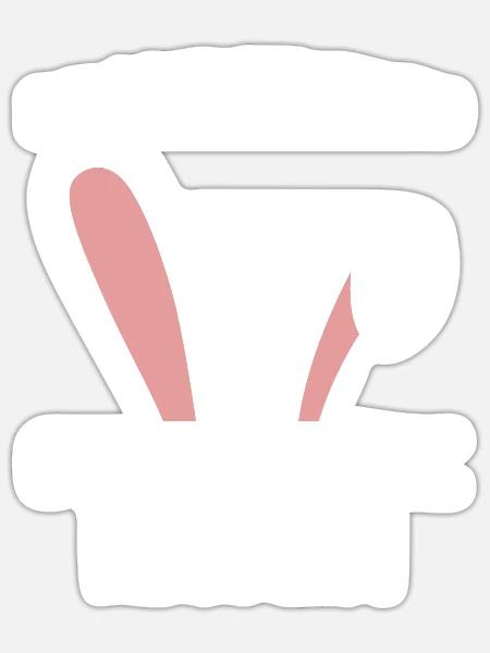 Du bist nicht du ohne deine Hasen - Sticker Größe S (10 x 10 cm) - Mattweiß