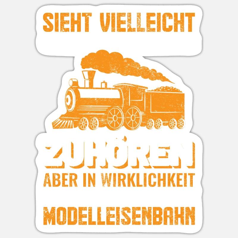 Modellbau Eisenbahn Modellbahner Sticker Größe S (10 x 10 cm)