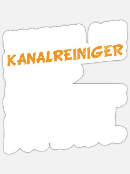 Kanalreiniger Abwasserspezialist lustige Sprüche - Sticker Größe S (10 x 10 cm) - Mattweiß