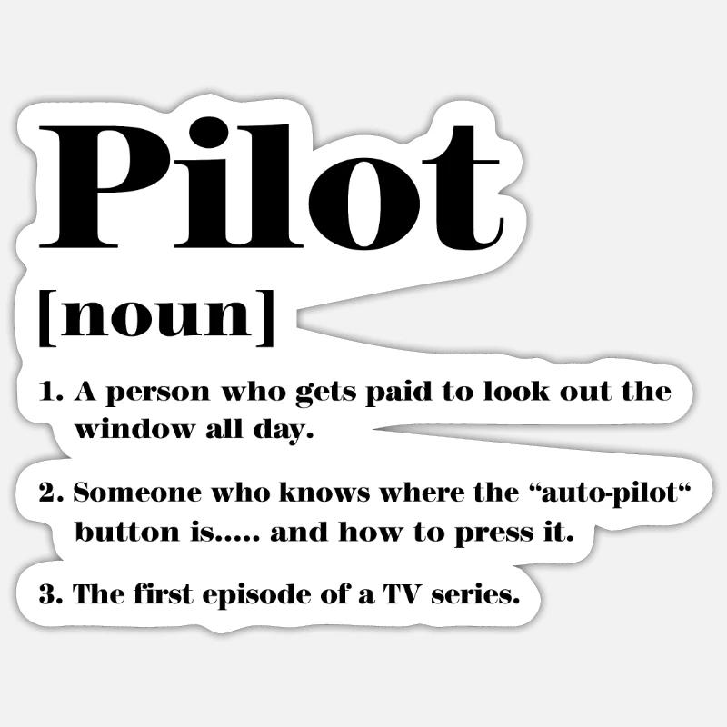 Pilot Definition Sticker Größe S (10 x 10 cm)