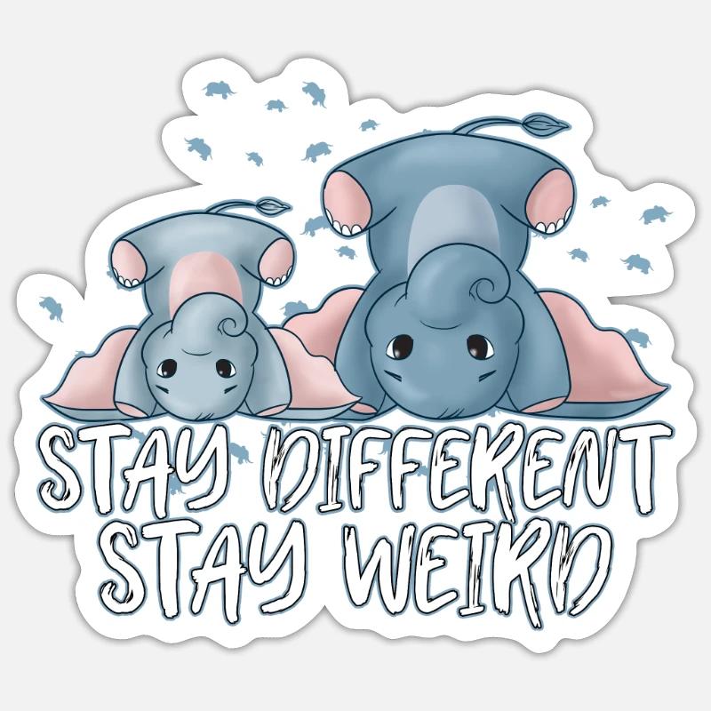 Elefant - Sticker Größe S (10 x 10 cm) - Mattweiß