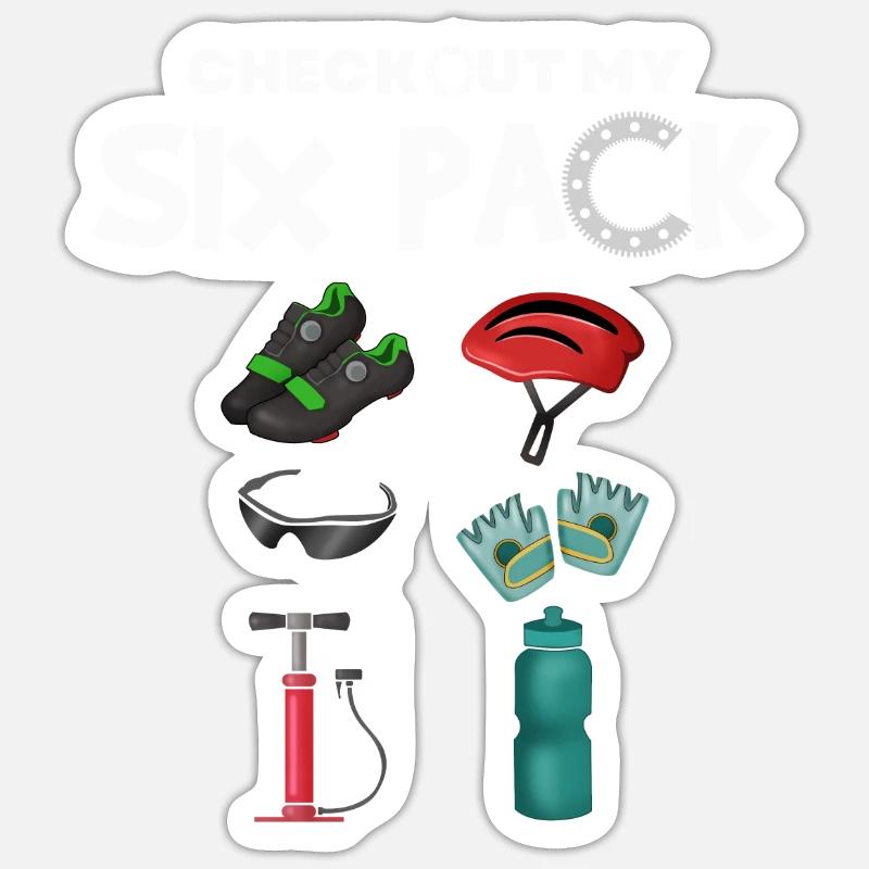 Cyclisme - Sticker taille S (10 x 10 cm) - blanc mat