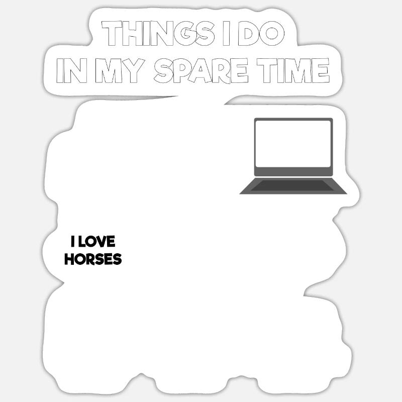 Pferd - Sticker Größe S (10 x 10 cm) - Mattweiß