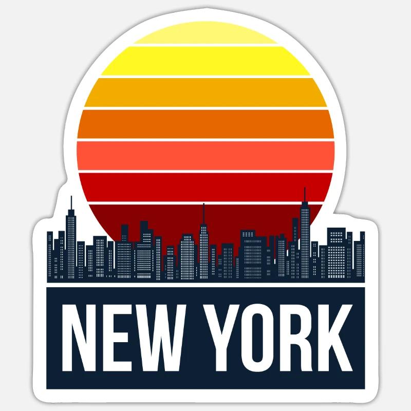 New York - Sticker Größe S (10 x 10 cm) - Mattweiß