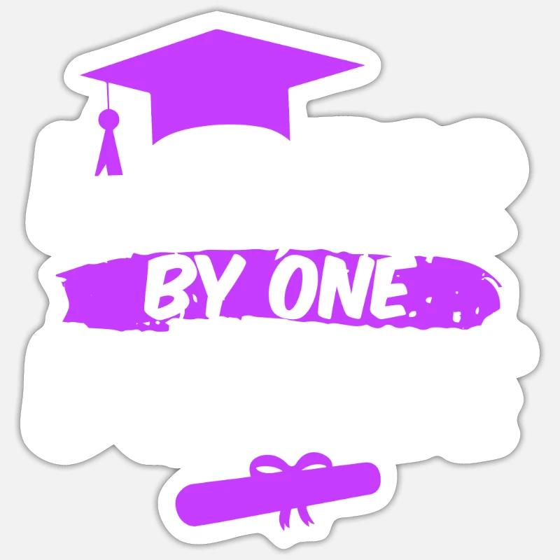 Un degré plus chaud! Baccalauréat Master PHD Sticker taille S (10 x 10 cm)