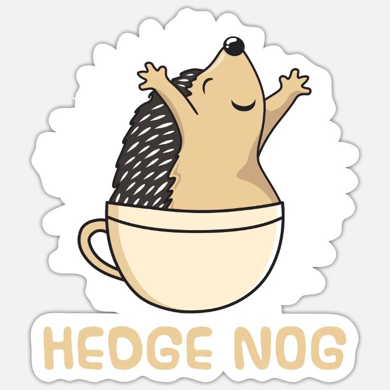 Hérisson Sticker taille S (10 x 10 cm)