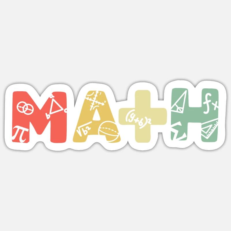 Mathe Lehrer Mathematiker Mathelehrer Mathematik - Sticker Größe S (10 x 10 cm) - Mattweiß