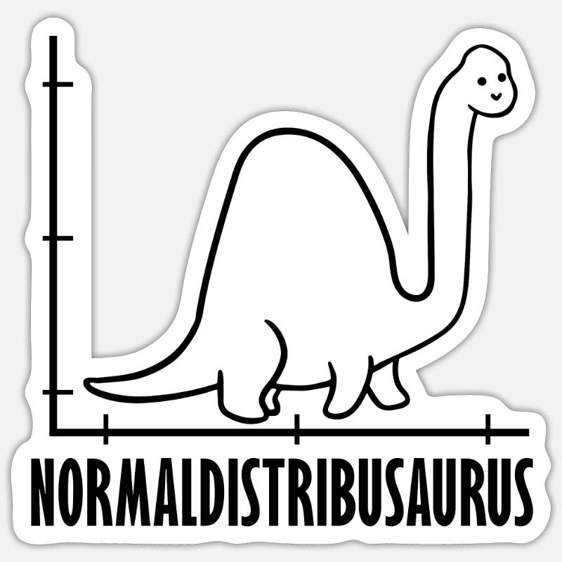 Dinosaure Math Pythagore Mathématicien Sticker taille S (10 x 10 cm)