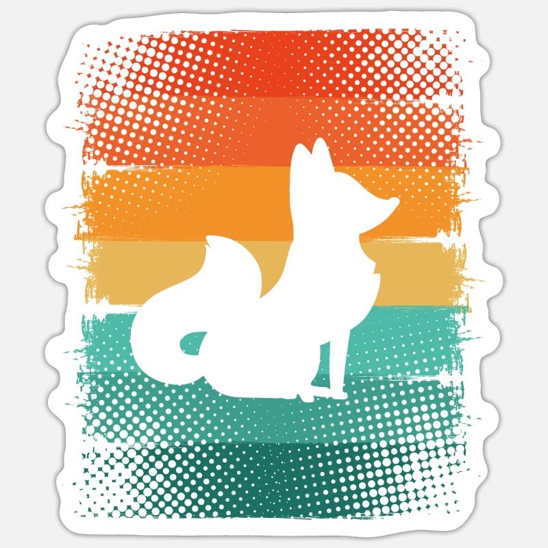 Fuchs - Sticker Größe S (10 x 10 cm) - Mattweiß