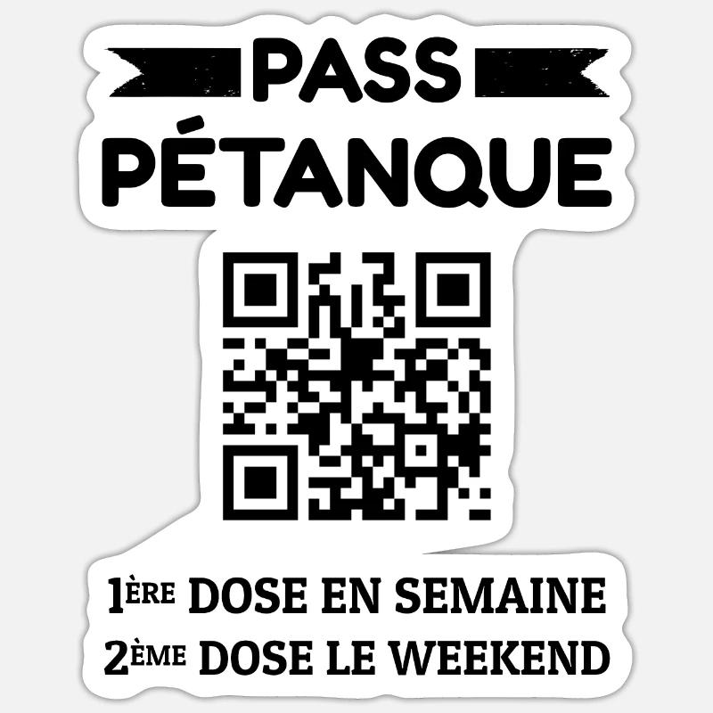 Pass Pétanque Sticker taille S (10 x 10 cm)