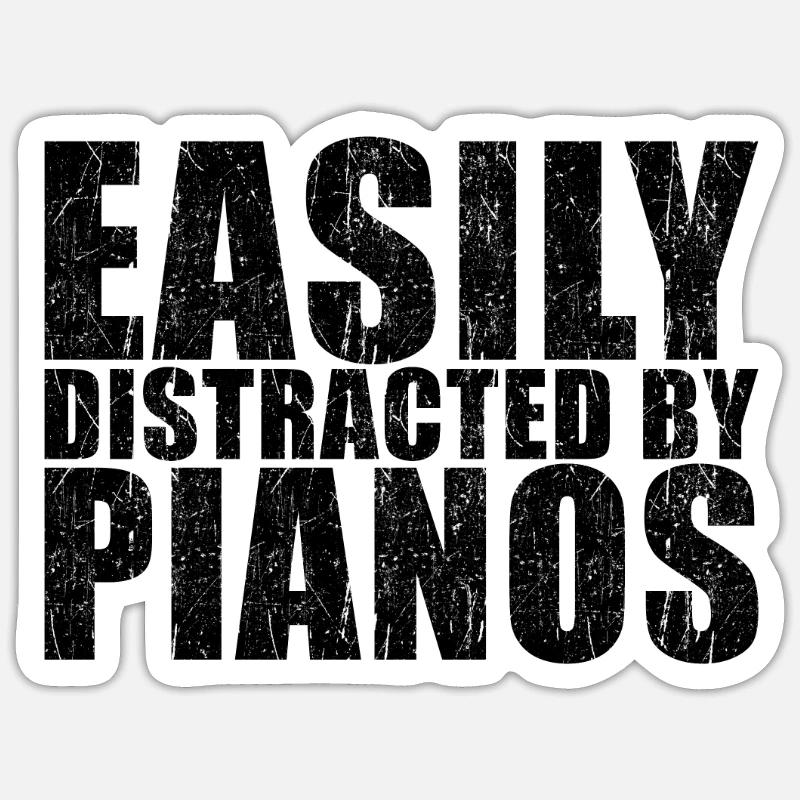 Pianist Gift - Sticker size S (10 x 10 cm) - white matte