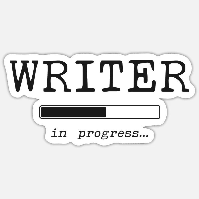 Writing Future Novel Writer & Sticker size S (10 x 10 cm)