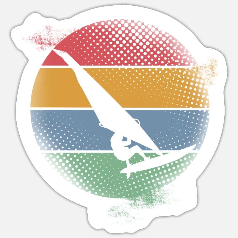 Surfer Surfing - Sticker size S (10 x 10 cm) - white matte