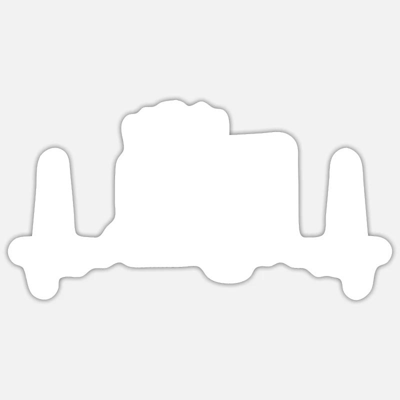 Solaranlage Herzschlag - Sticker Größe S (10 x 10 cm) - Mattweiß