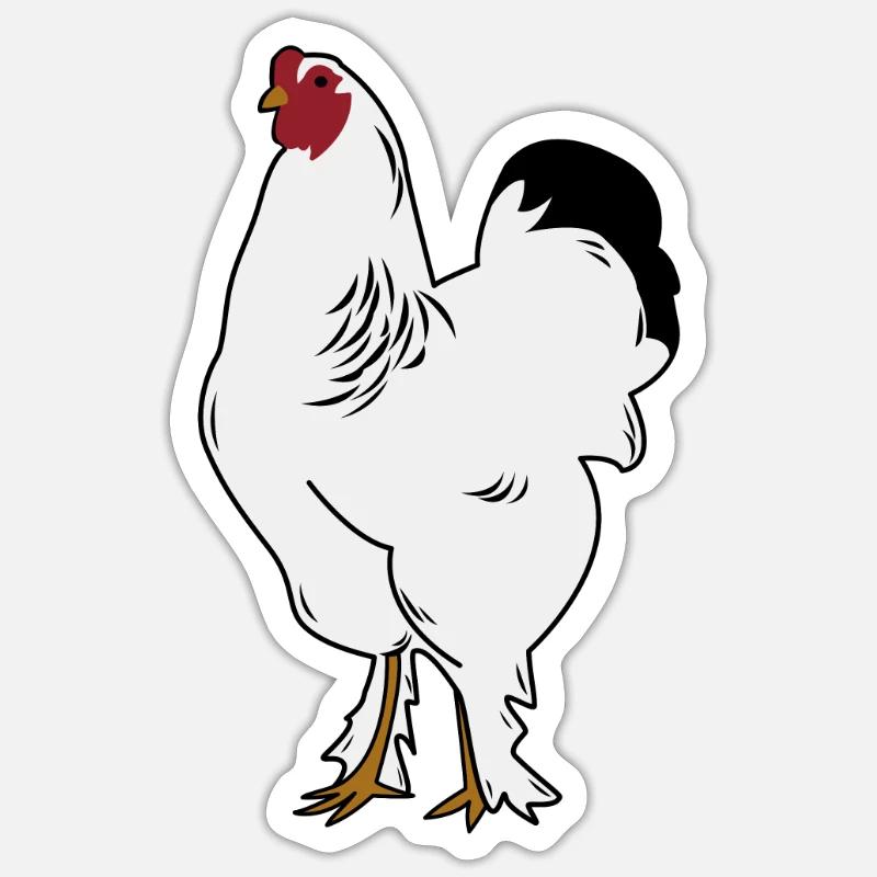 Brahma Rooster Chicken Funny Farmer Chicken Sticker size S (10 x 10 cm)