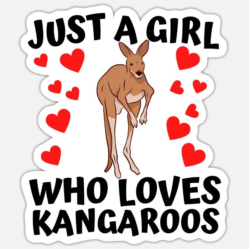 Kangaroo - Sticker size S (10 x 10 cm) - white matte