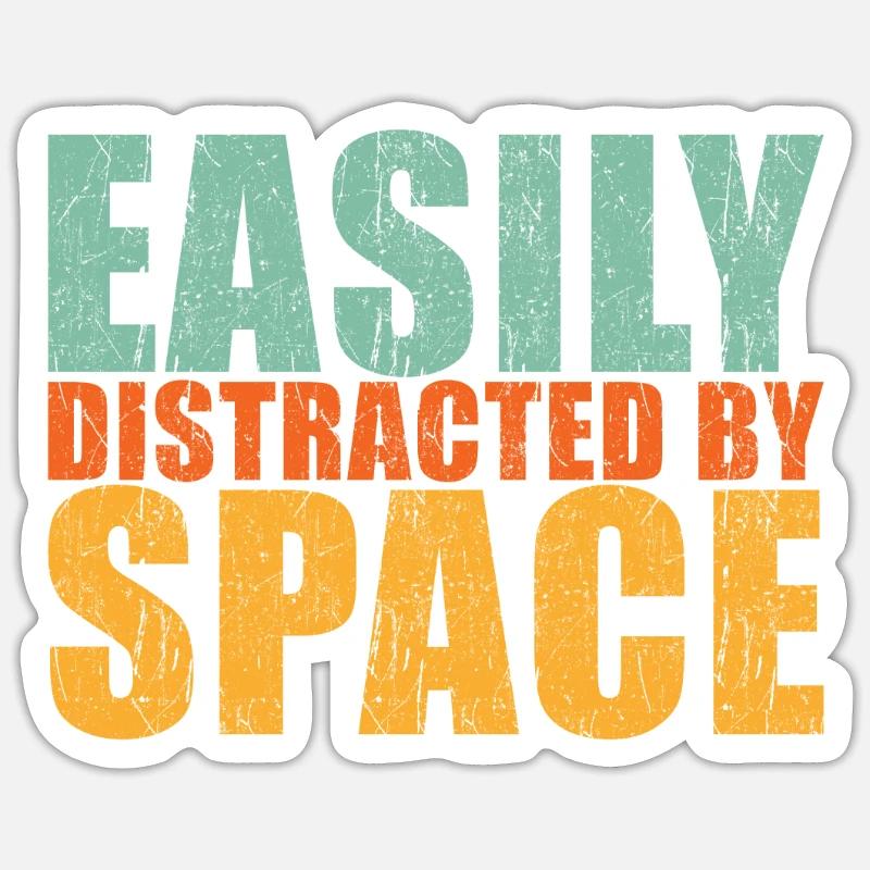 Space - Sticker size S (10 x 10 cm) - white matte