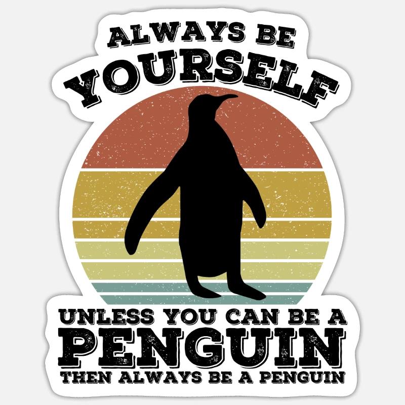 Penguin - Sticker Größe S (10 x 10 cm) - Mattweiß